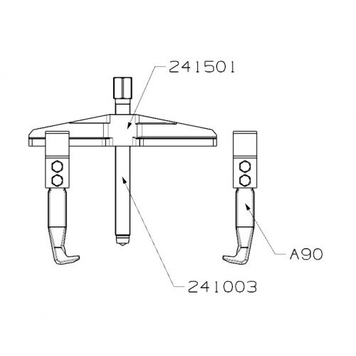 EXTRACTOR FORZA SERIE 2400 DE 2 PATAS